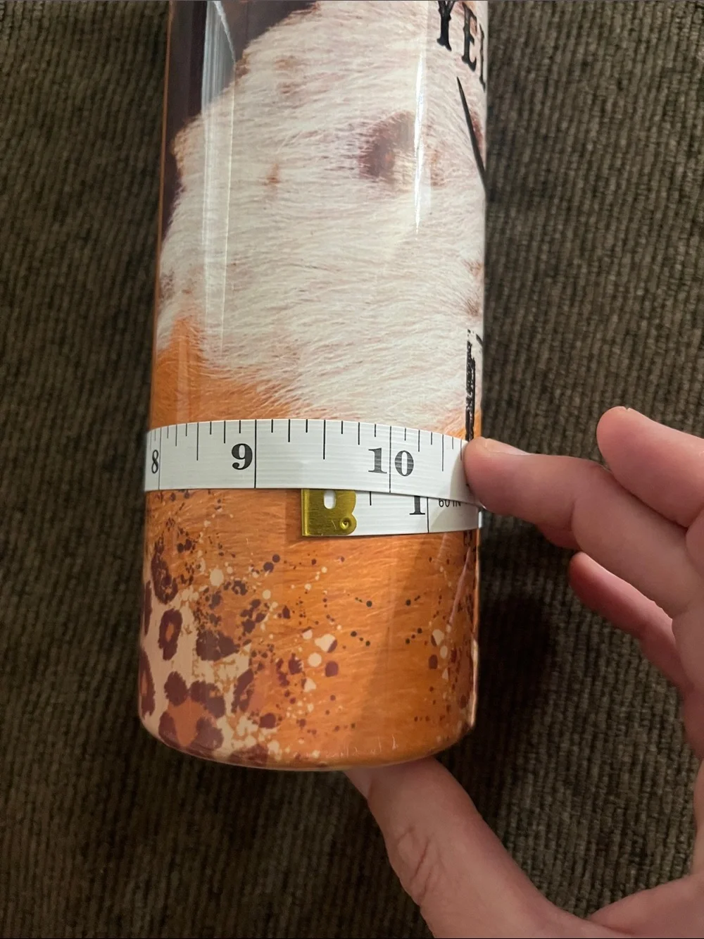 Yellowstone Dutton Ranch 1883 Leopard Print Tumbler - Orange/Brown